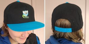 Black & blue cotton cap